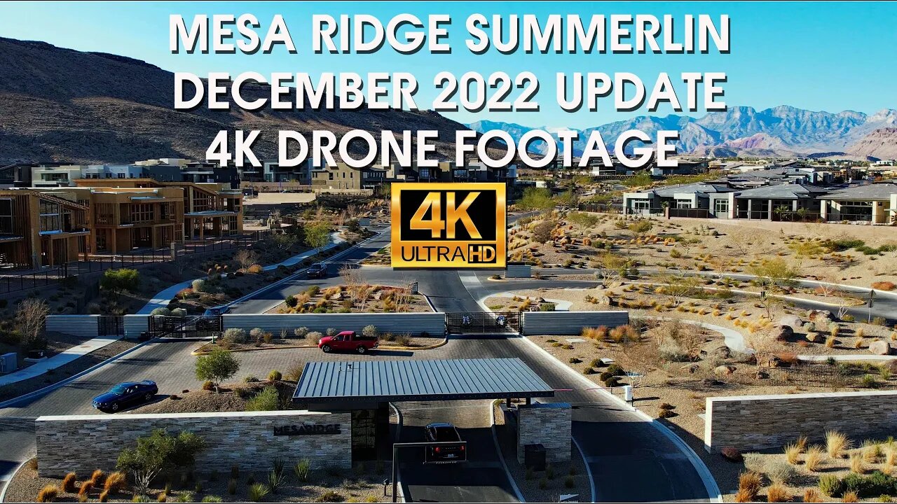 Mesa Ridge Summerlin December 2022 4K Drone Footage