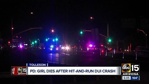 Girl dies after hit-and-run crash