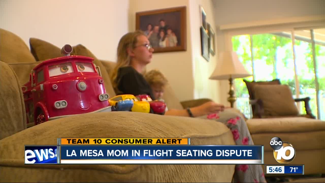 La Mesa mom said airline told her to pay extra to sit next to toddler