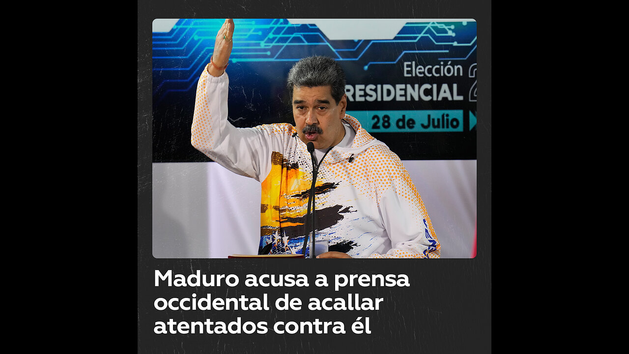 Maduro acusa a medios occidentales por silenciar atentados en su contra