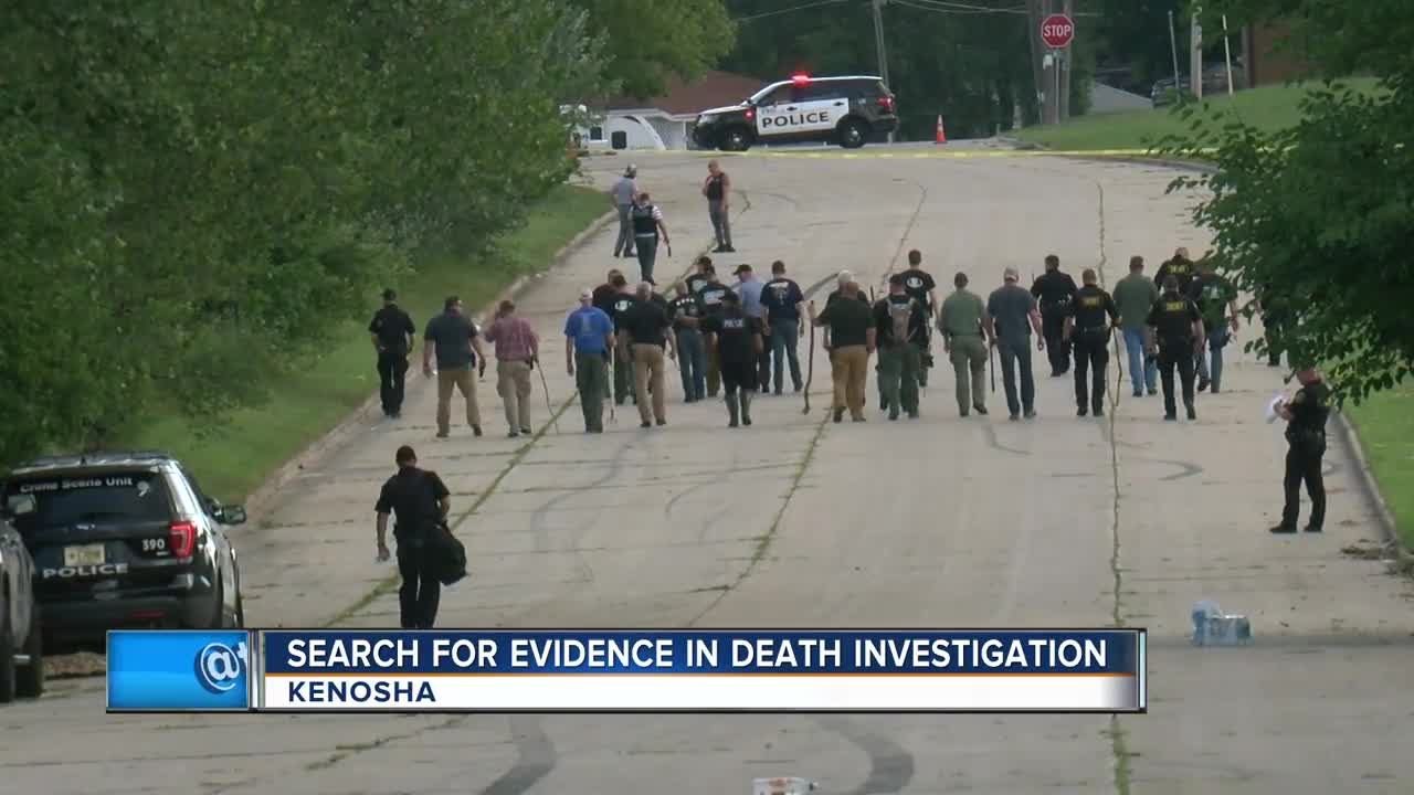 Search for evidence in death investigation in Kenosha