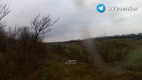 Russian SOF use a Kornet ATGM to destroy an AFU armored vehicle