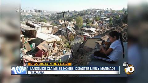 Landslide claims 89 homes in Tijuana