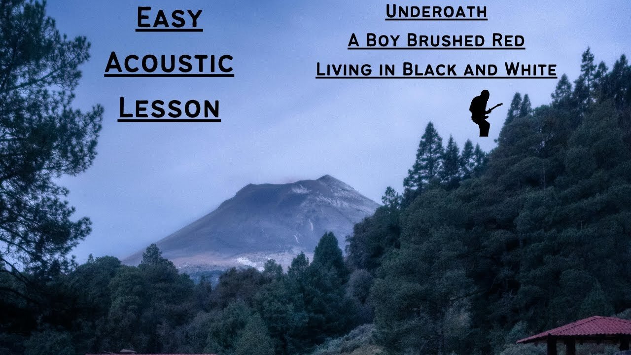 Acoustic Lesson - Underoath : A Boy Brushed Red Living in Black and White - DGCFAD Guitar