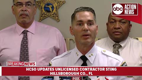 Hillsborough Co. Sheriff's Office cracks down on unlicensed contractors following Hurricane Irma