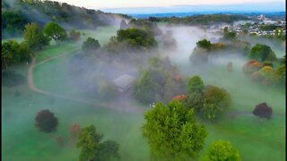 Early Morning Mist over South Horrington, Wells