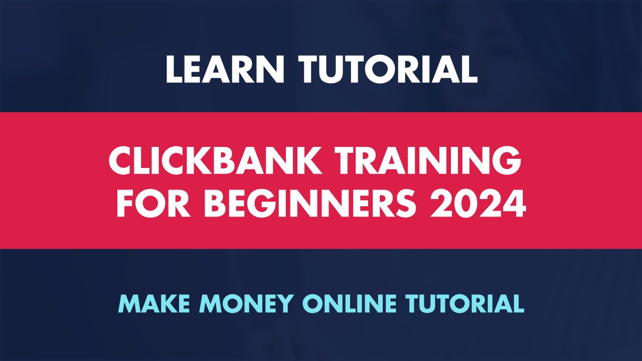 Clickbank Training For Beginners 2024 - Tutorial LIVE - Make Money Online