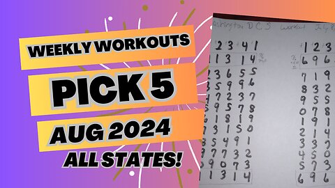 Pick 5 Weekly Suggestions All States 8/26/24