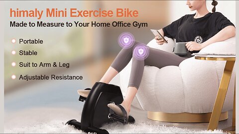 Mini Exercise Bike, himaly Under Desk Bike Pedal Exerciser