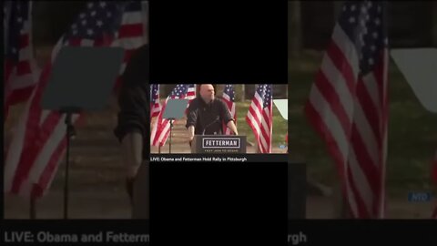 Fetterman - When a candidate is so bad - even the Flags will not stand for him!