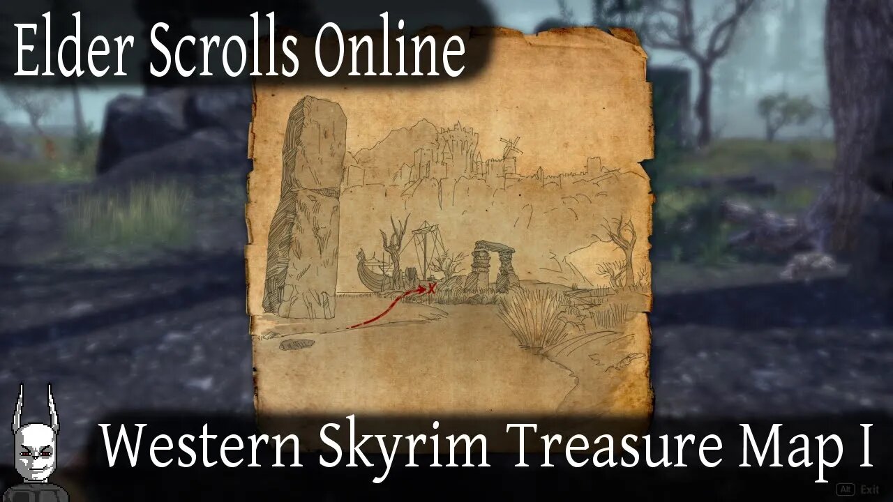 Western Skyrim Treasure Map 1 [Elder Scrolls Online] ESO