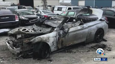 Boca Raton couple says they're lucky after escaping BMW that erupted in flames