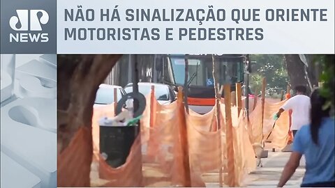 Obras causam problemas para quem circula na Avenida Paulista em SP