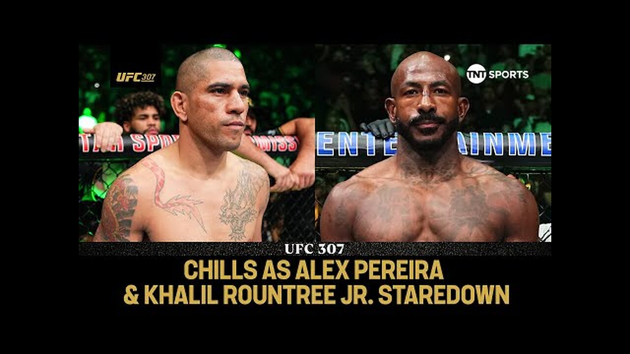 Alex Pereira & Khalil Rountree Jr. staredown across the Octagon 🥶👀 | Walkout ahead of UFC 307