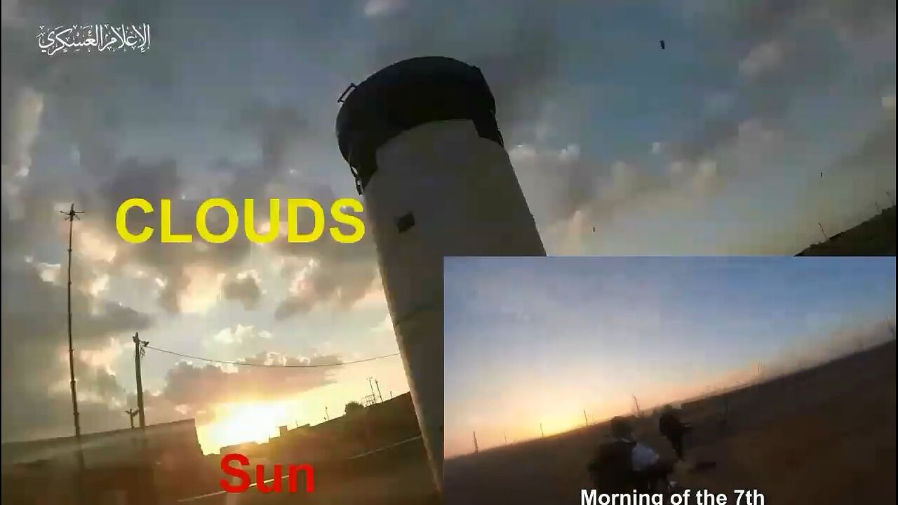 smclip6 Were ALL The Oct 7th Bodycam Vids With Clouds Pre-Recorded & FRAUDS side by side compa