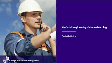 HNC civil engineering distance learning