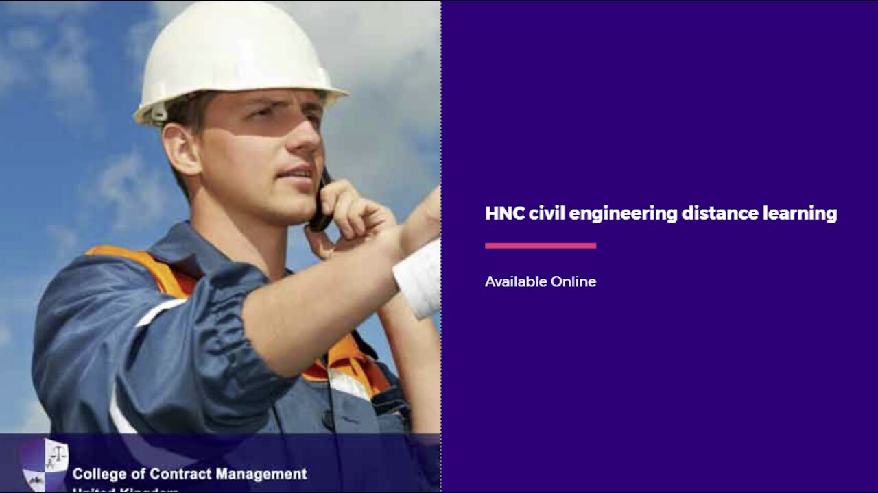 HNC civil engineering distance learning