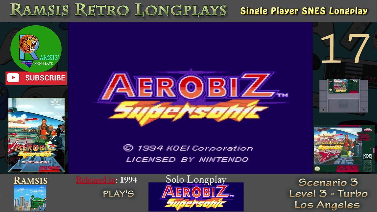 Aerobiz Supersonic | SNES | Level 3 | Scenario 3 | Los Angeles - Episode #17| Longplay