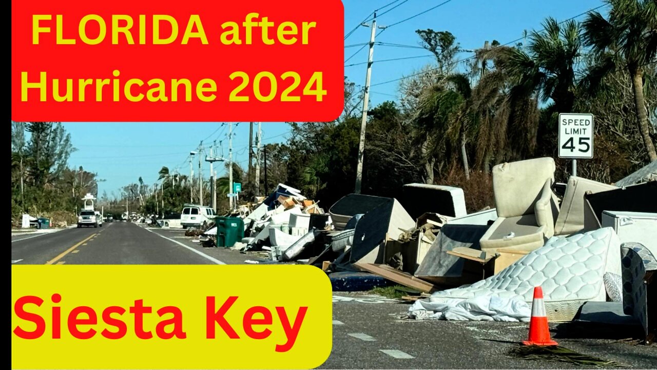 Siesta Key - Driving through the path of a hurricane Helene & Milton #Florida 2024