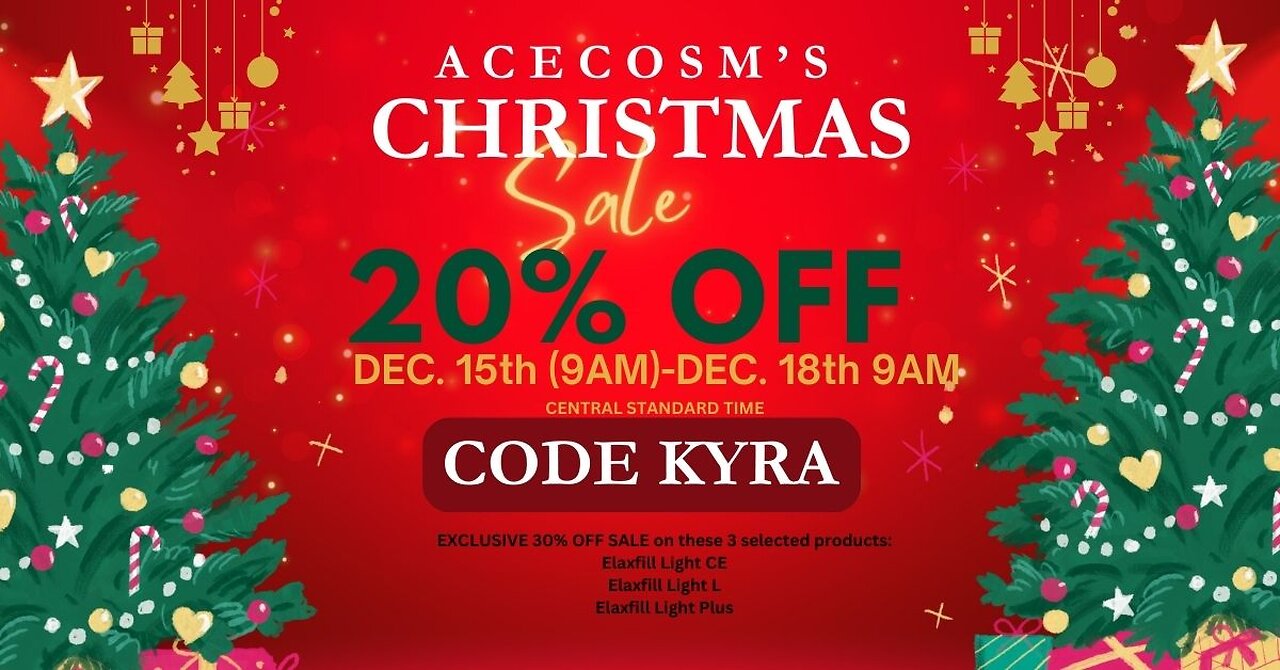 ACECOSM CHRISTMAS SALE 20% OFF CODE KYRA