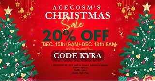 ACECOSM CHRISTMAS SALE 20% OFF CODE KYRA