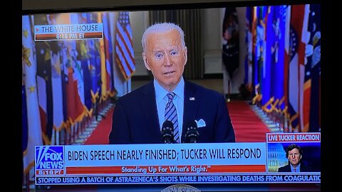 Ghoulish-looking Biden gives a Bizarre Fascist Speech. March 2021. A doomsday malaise