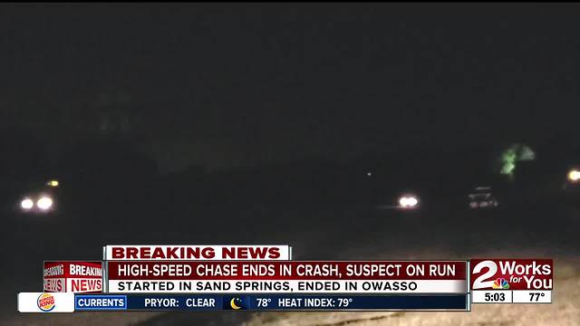 High-speed chase spans three cities, suspect on the run