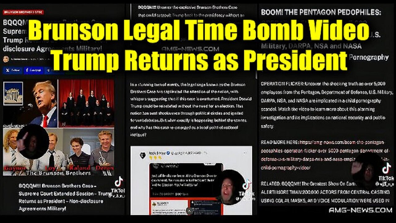 Brunson Legal Time Bomb Video Update - Trump Returns as President