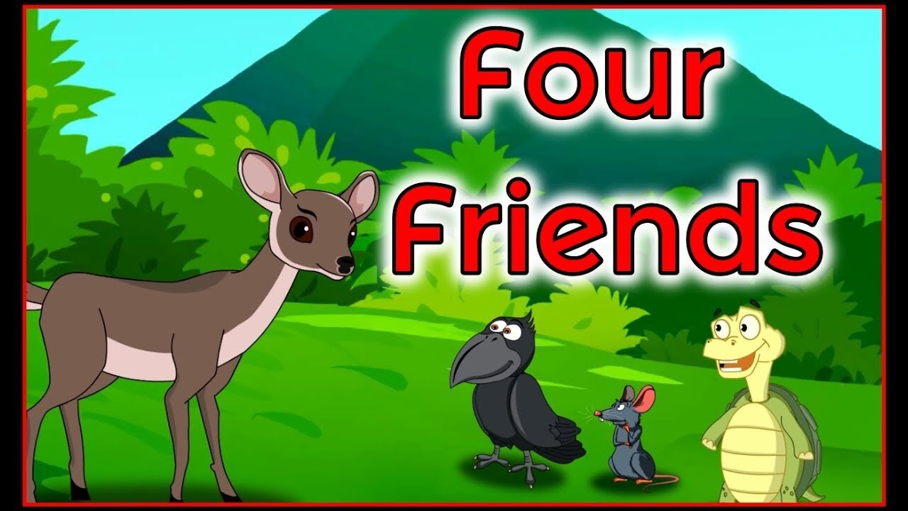 Four Friends | English Cartoon | Panchatantra Moral Stories for Kidshubfamily | English