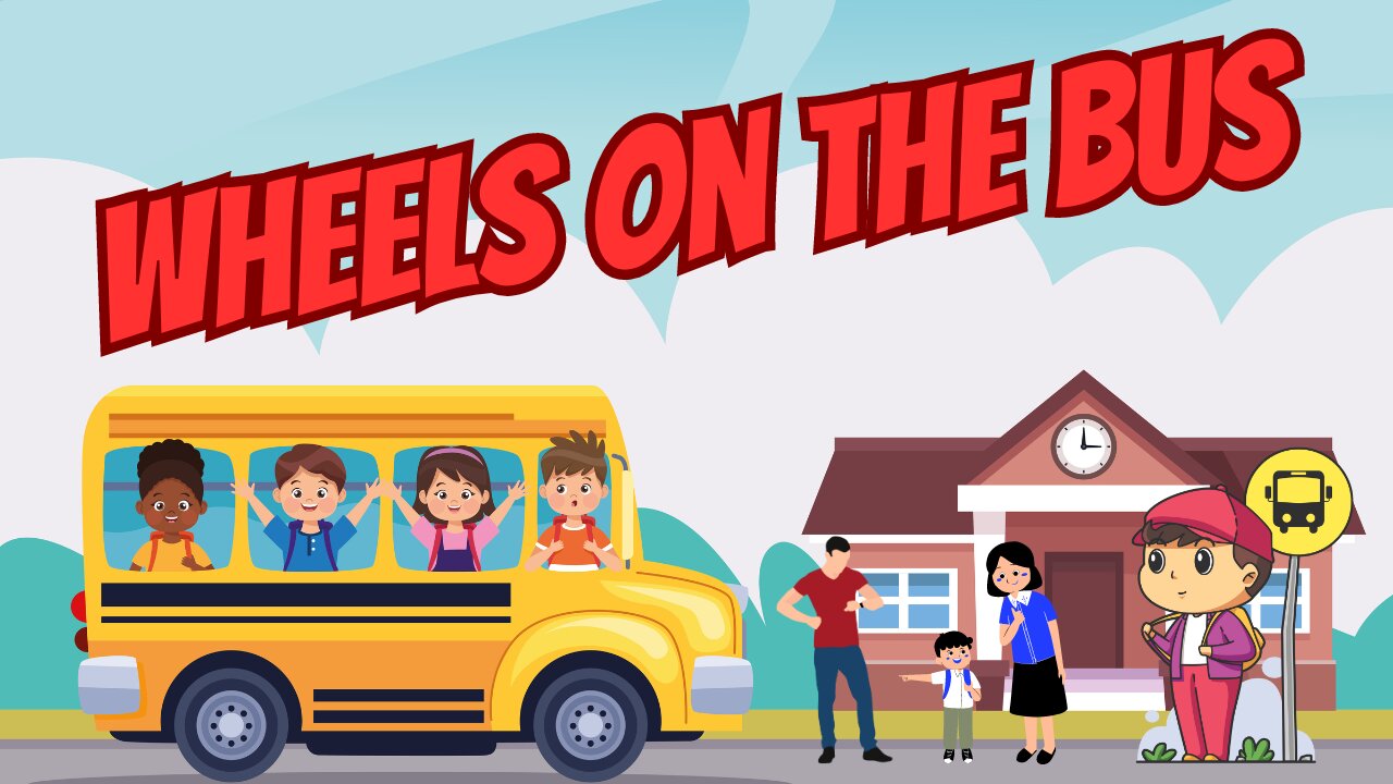 The Wheels On The Bus Go Round and Round • Nursery Rhymes Song with Lyrics • Animated Kids Song