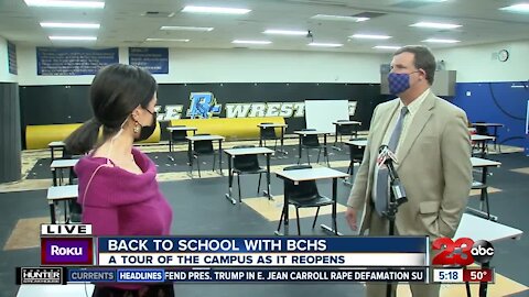 BCHS Converts Wrestling Room into a classroom ahead of reopening school Wednesday