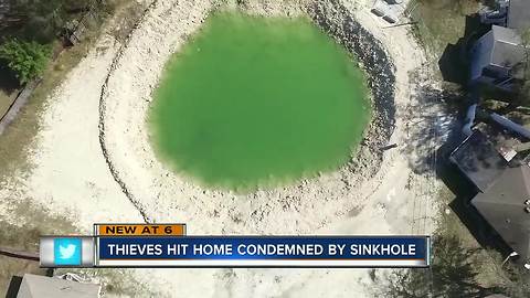 Condemned Land O' Lakes sinkhole home burglarized