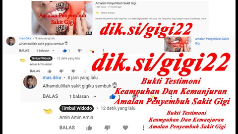 Bukti Testimoni Keampuhan Dan Kemanjuran Amalan Penyembuh Sakit Gigi