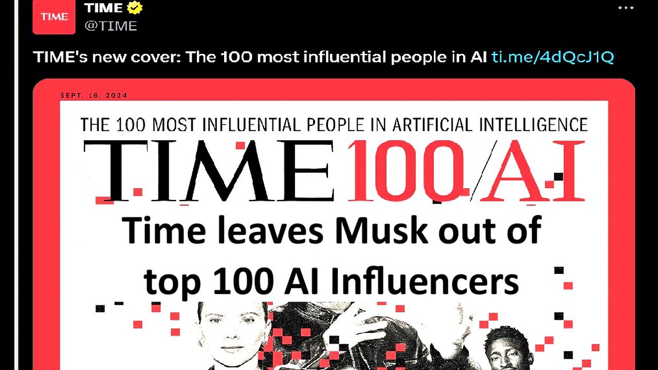 Time Magazine omits Elon Musk from top 100 influencers in AI