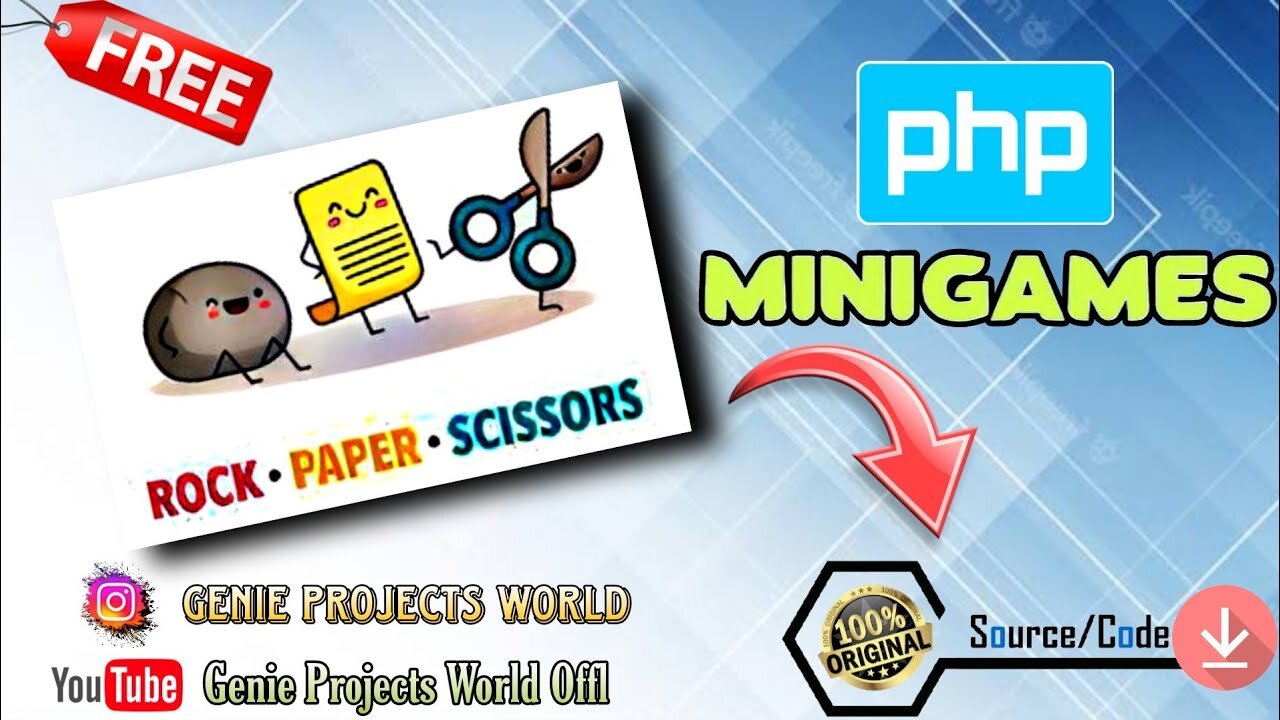 Rock Paper Scissor using JavaScript | Free source code 😉👍| Genie Projects World 🧞