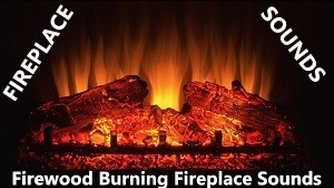 Burning Firewood Fireplace Ambience with Relaxing Crackling, Soothing Popping Fire Sounds