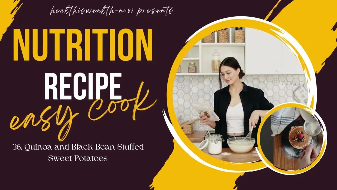 Healthy and Nutrition Recipe I Quinoa and Black Bean Stuffed Sweet Potatoes #food #health #healthy