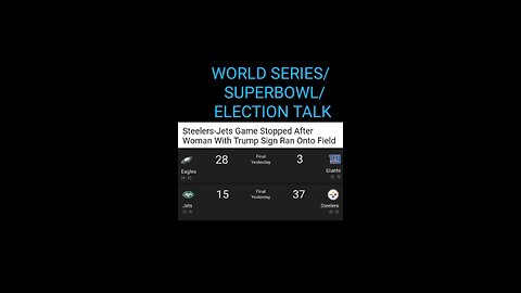 2024 WORLD SERIES / SUPERBOWL59 / ELECTION TALK. EXPAND SCREEN. PAUSE TO READ.