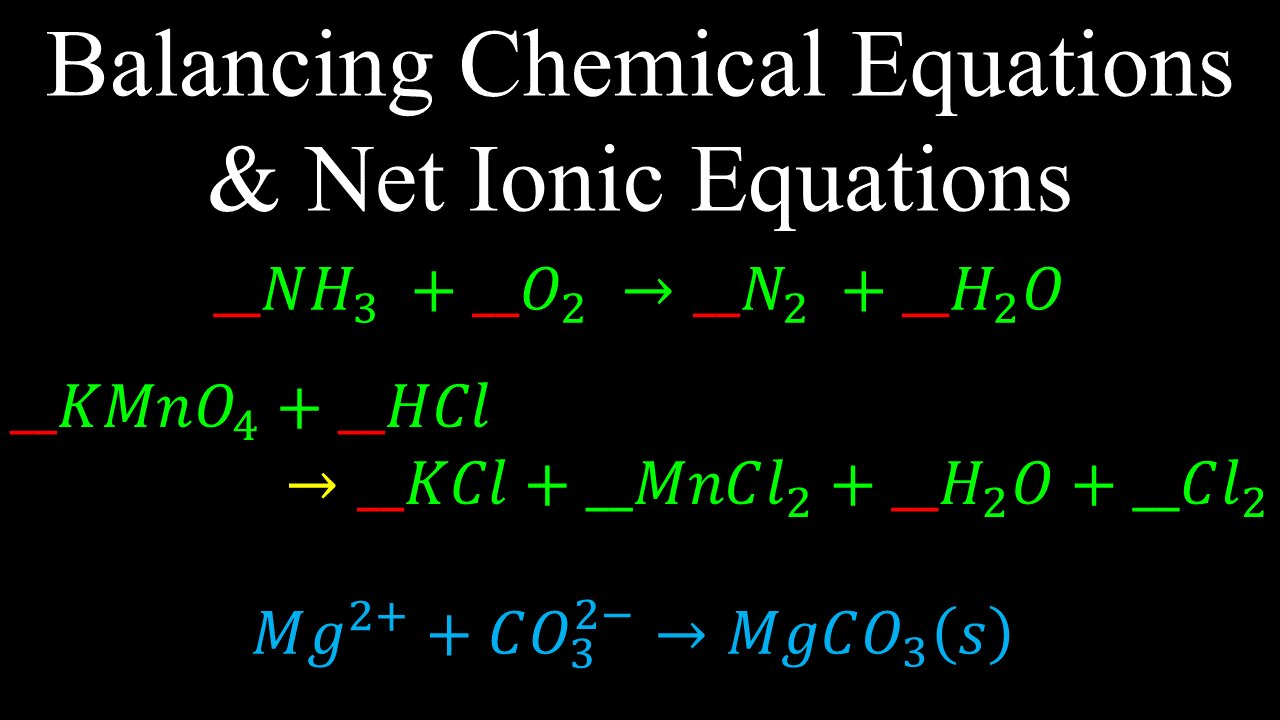 4.2a Balancing Chemical Equations, Net Ionic Equations - AP Chemistry