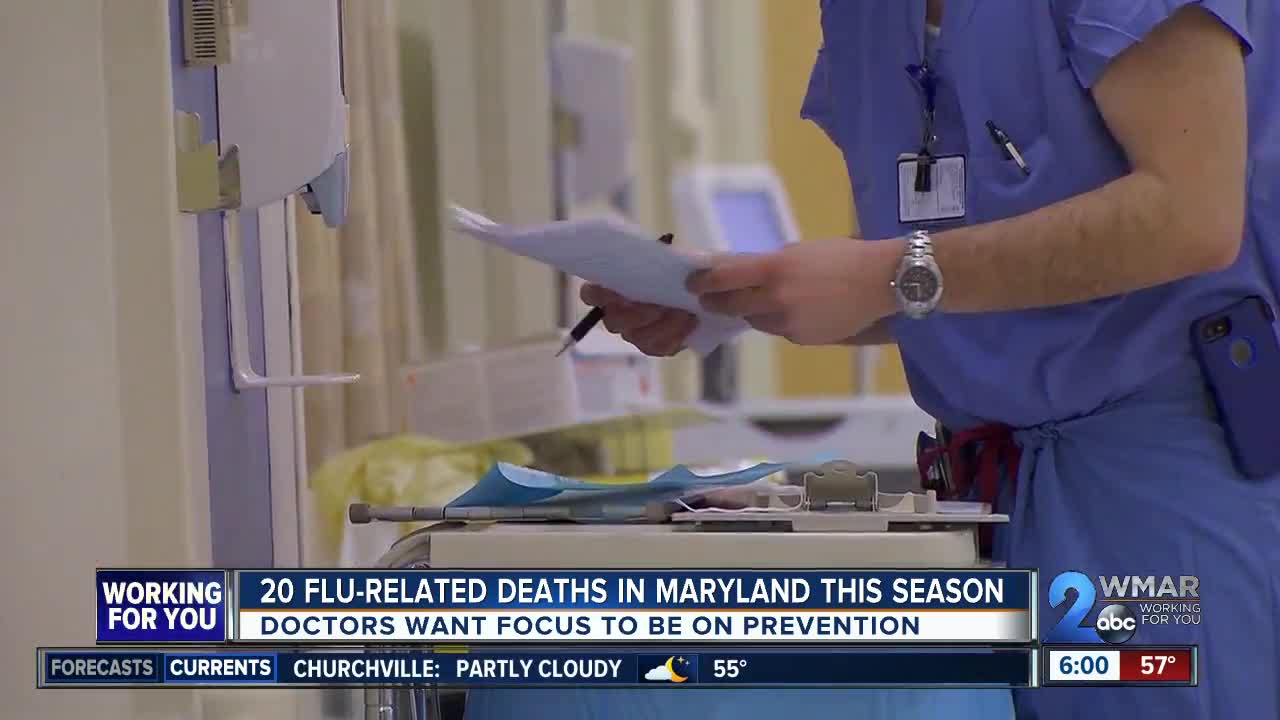 20 flu-related deaths in Maryland; doctors warn about prevention