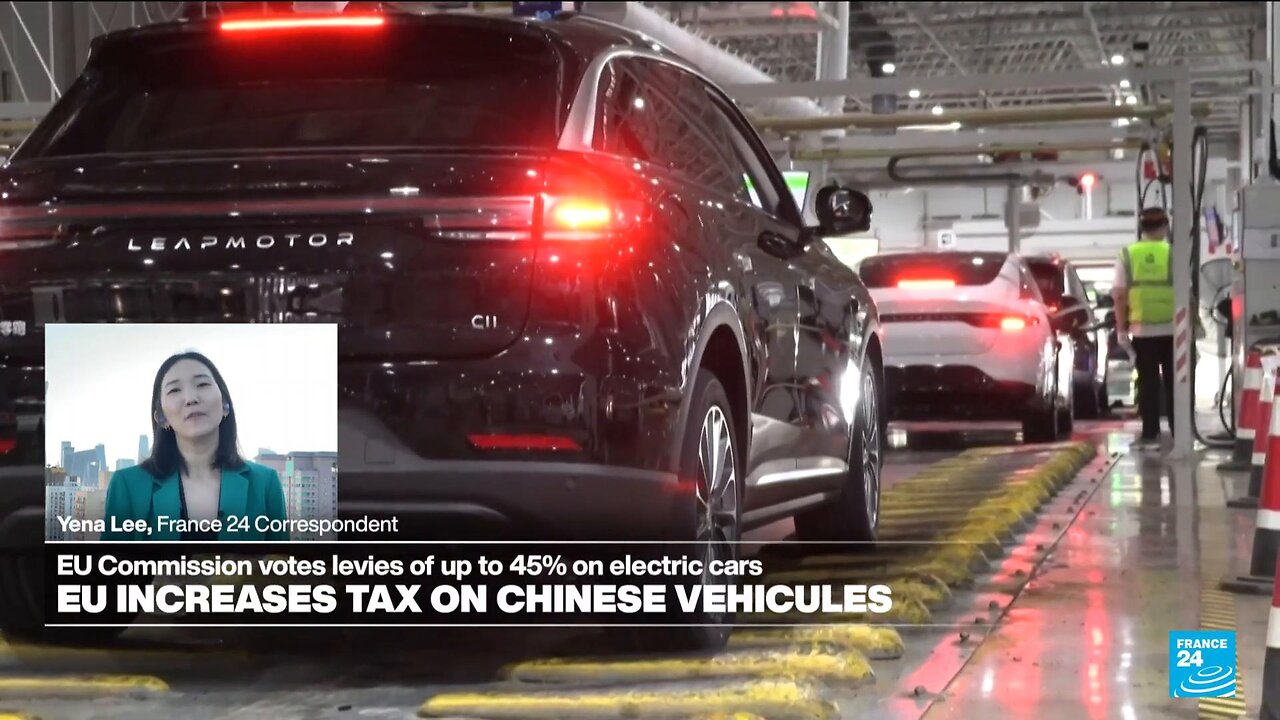 Reactions from Beijing as EU votes in favour of hefty tariffs on China-made EV imports