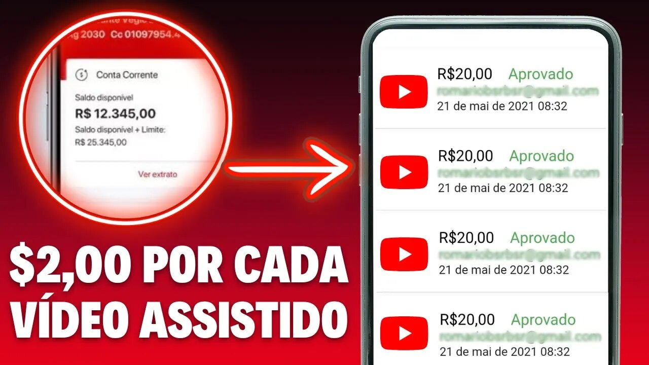 Ganhe $2,00 Para Cada Vídeo que Você Assiste - Como Ganhar Dinheiro no PayPal