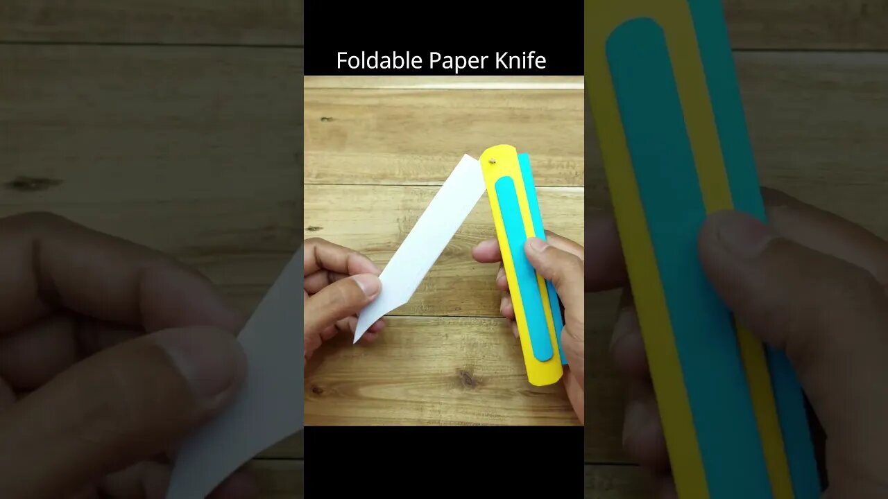 DIY Foldable Paper Made Knife #shorts