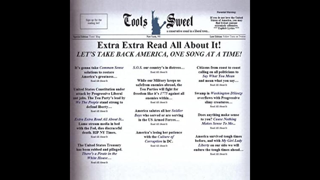 'EXTRA EXTRA - READ ALL ABOUT IT" BY TOOTS SWEET