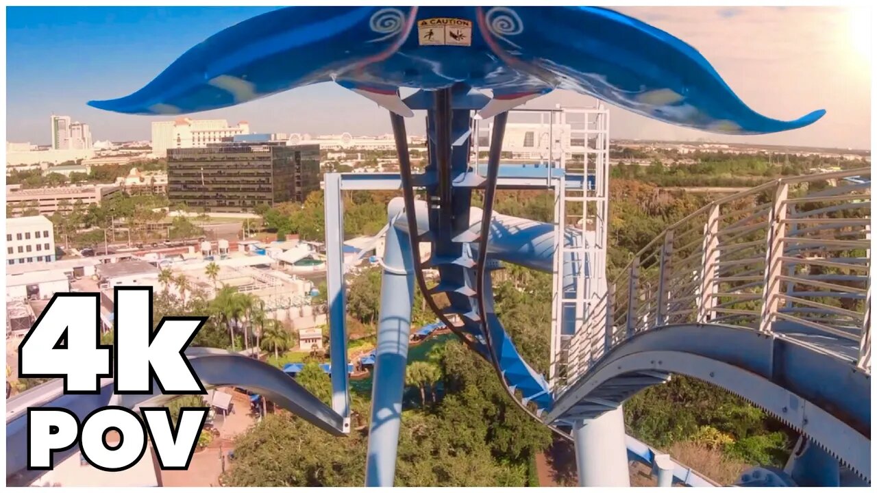 [4k] Manta Flying Roller Coaster - SeaWorld Orlando