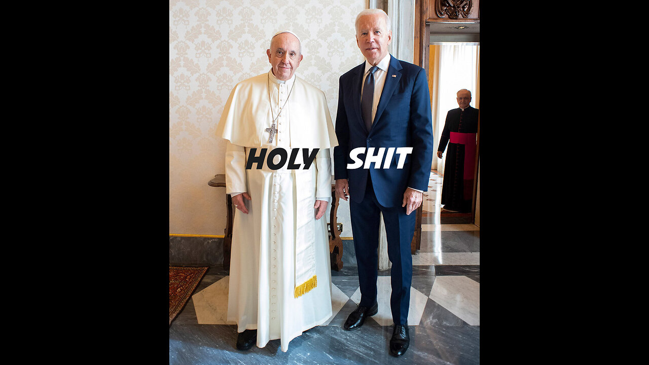 JOE BIDEN RUBS FOREHEAD👥🔱🎭TO FOREHEAD WITH VATICAN POPE⛪️🔱👥💫