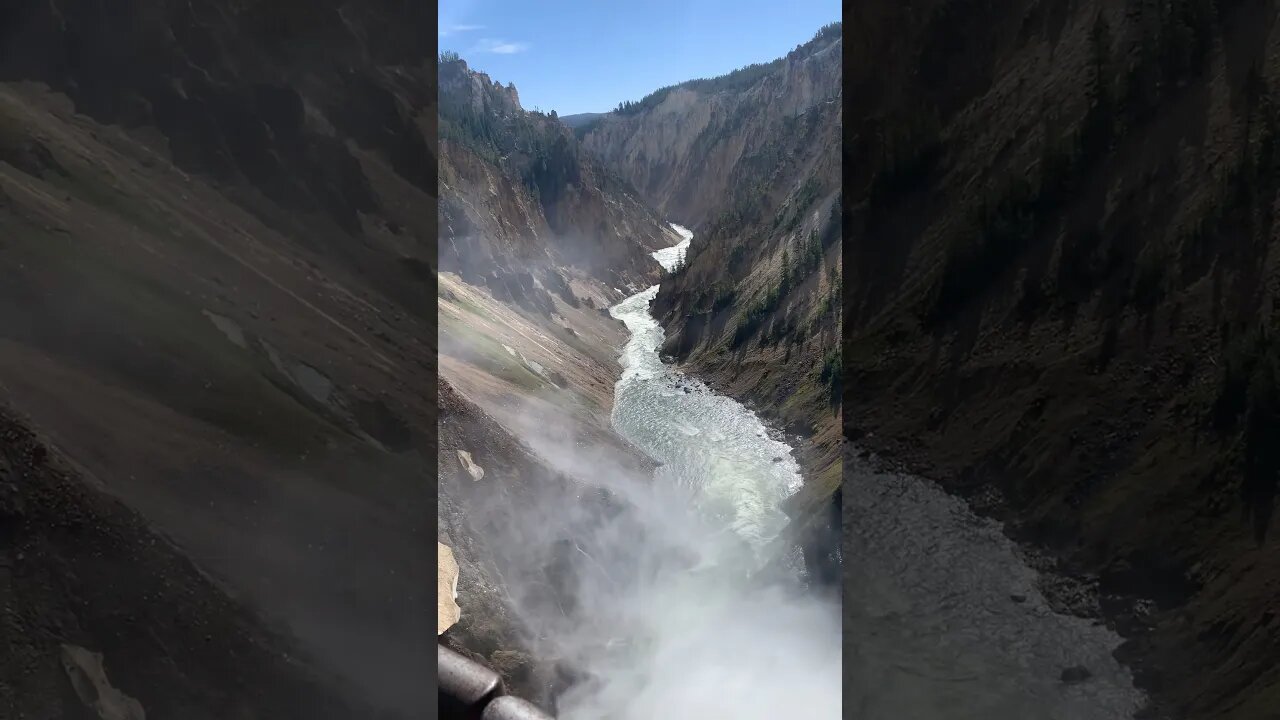 Waterfall at Grand Canyon of the Yellowstone | Yellowstone National Park #shorts #short