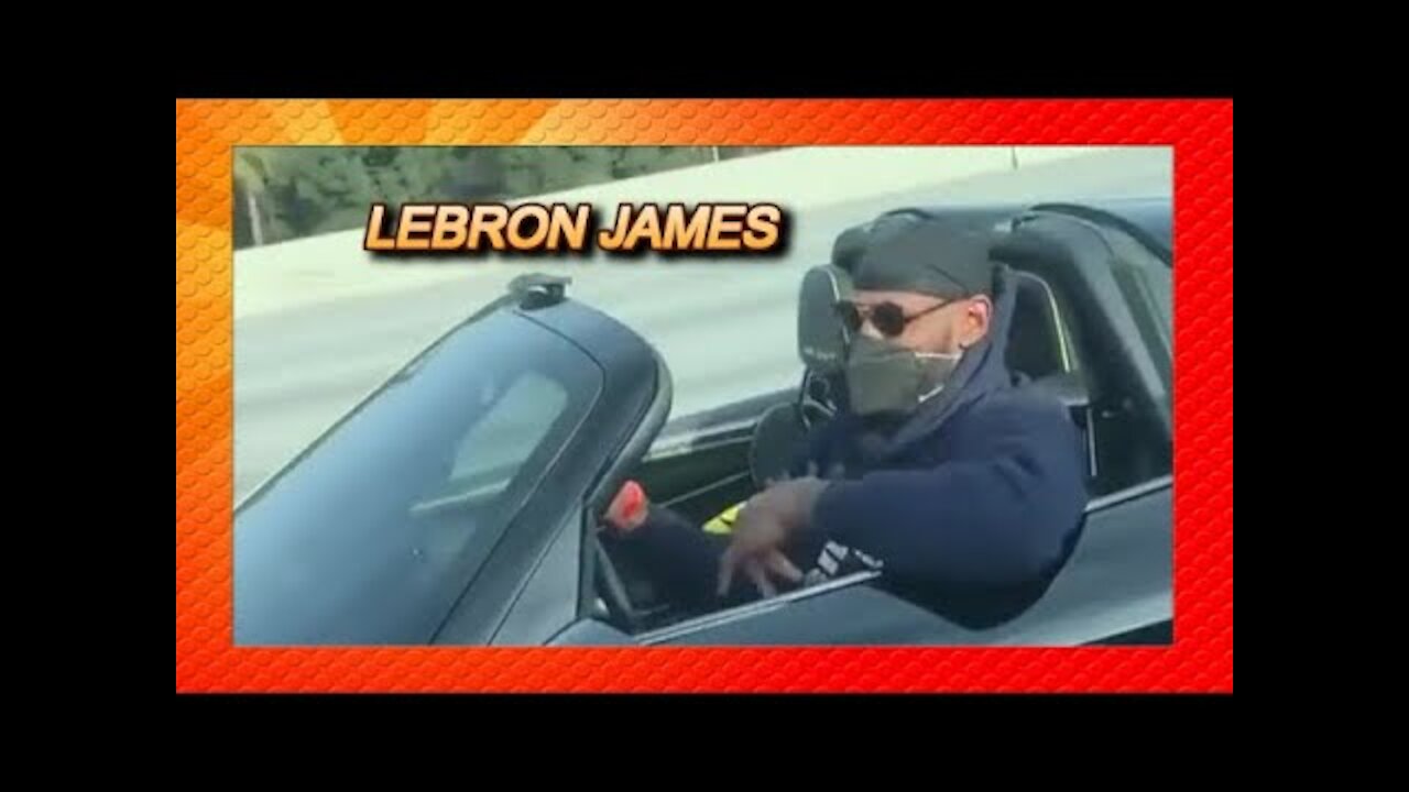 LEBRON JAMES 2020 EXHIBITS CAR IN MIAMI STREET