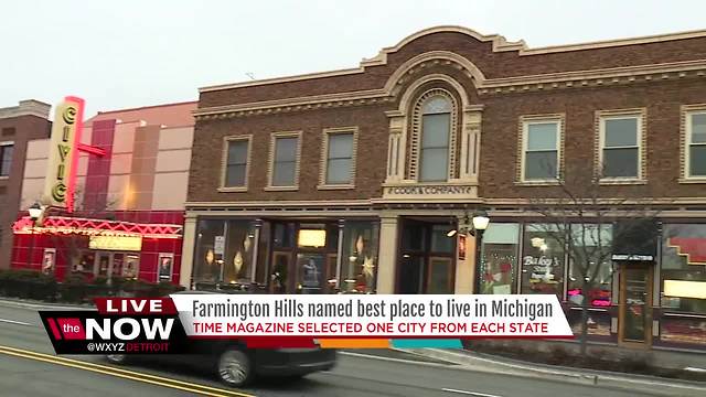 Time magazine has named Farmington Hills as the best place to live in Michigan