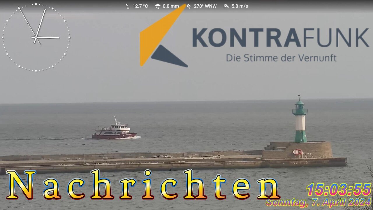 Kontrafunk Nachrichten Radio 07.April 2024 - 15:00 Uhr #news, #FreeAssange, #ampelruecktritt